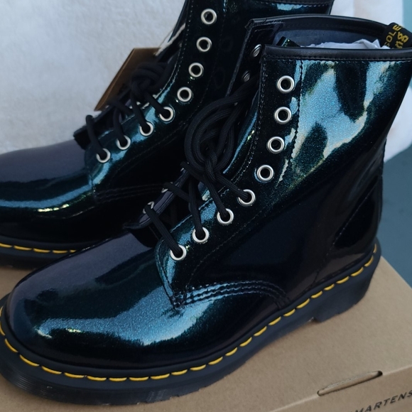 Dr Martens Teal  Sparkle Boots - Picture 6 of 15